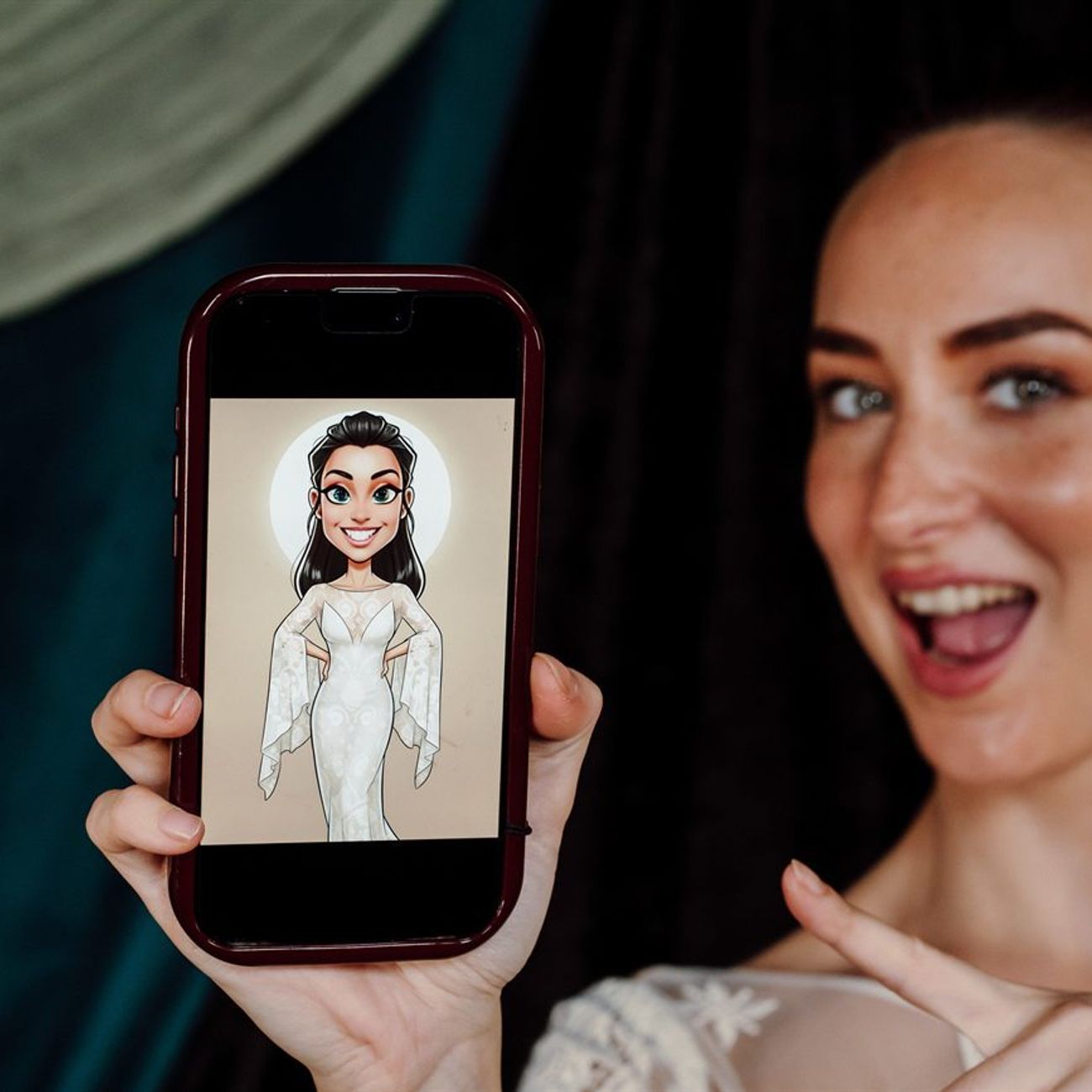 Caricature Photo Booth Digital Caricature Shared To Phone