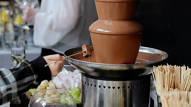 Chocolate Fountain Hire Marshmallow Dip Fruit Skewers