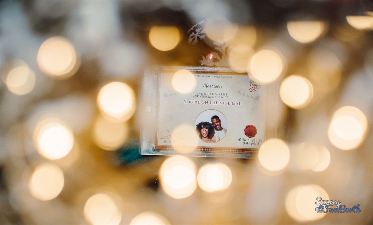 Naughty Or Nice Card Nice List Couple Card Bokeh