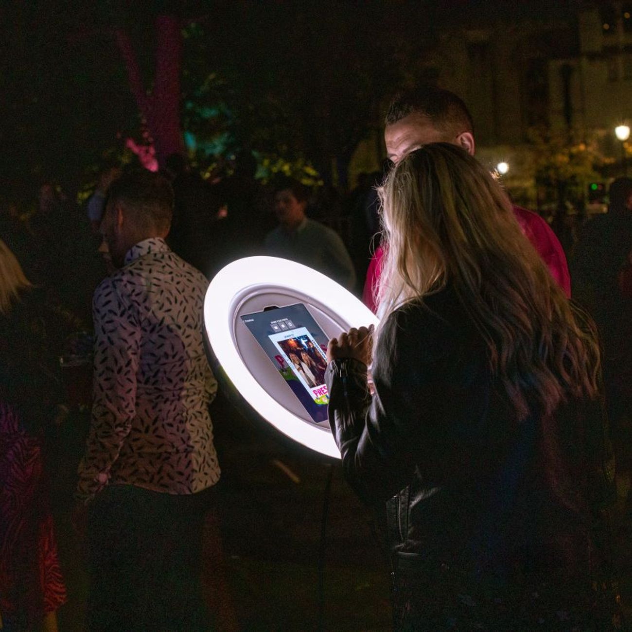 Ring Roamer Outdoor Night Couple Busy Crowd