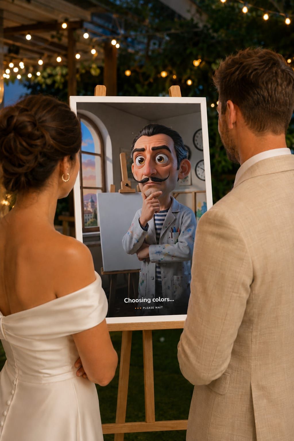 Live Portrait Guestbook Portrait Being Drawn Live On Screen