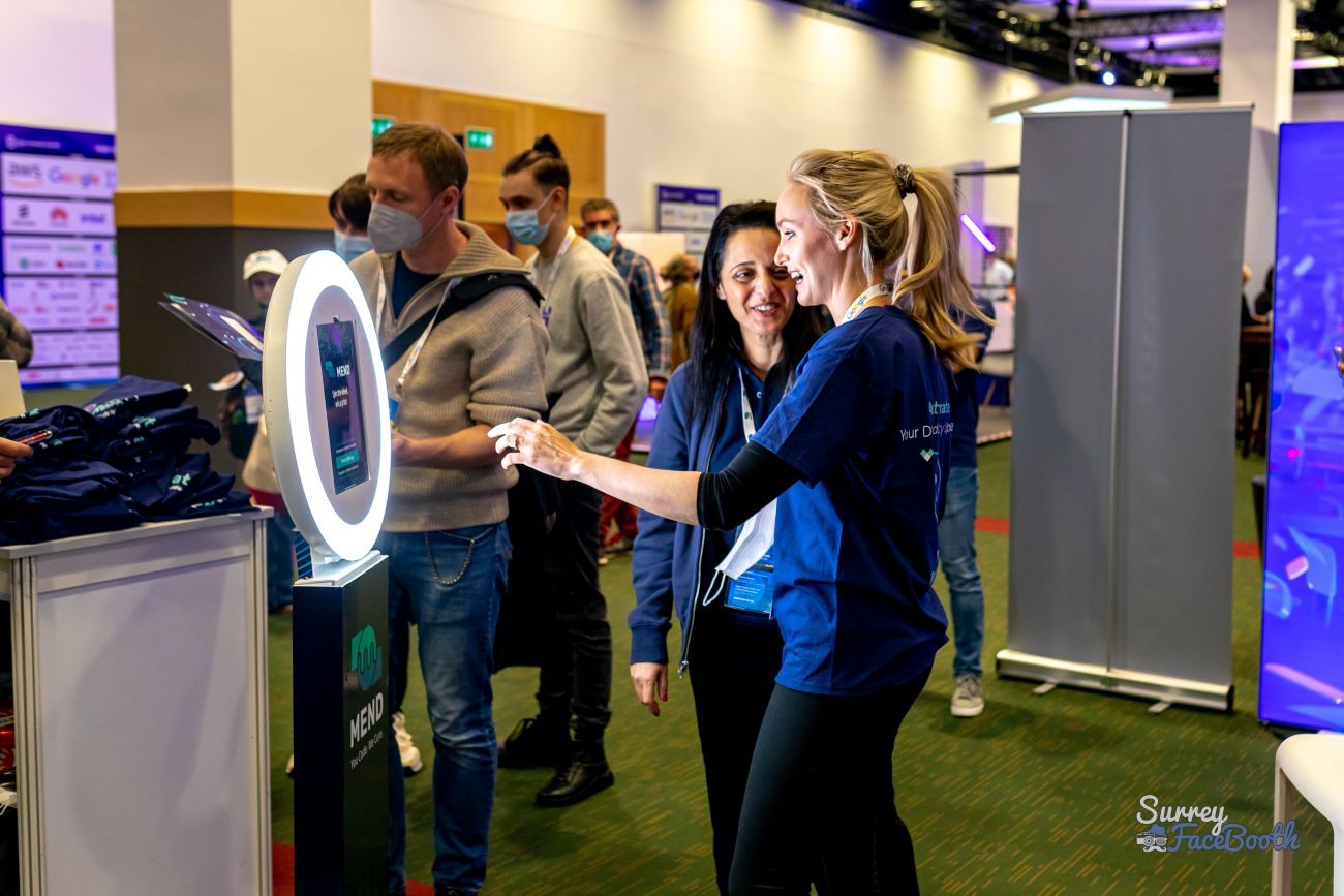 Selfie Ring Photo Booth Corporate Tech Conference Attendant