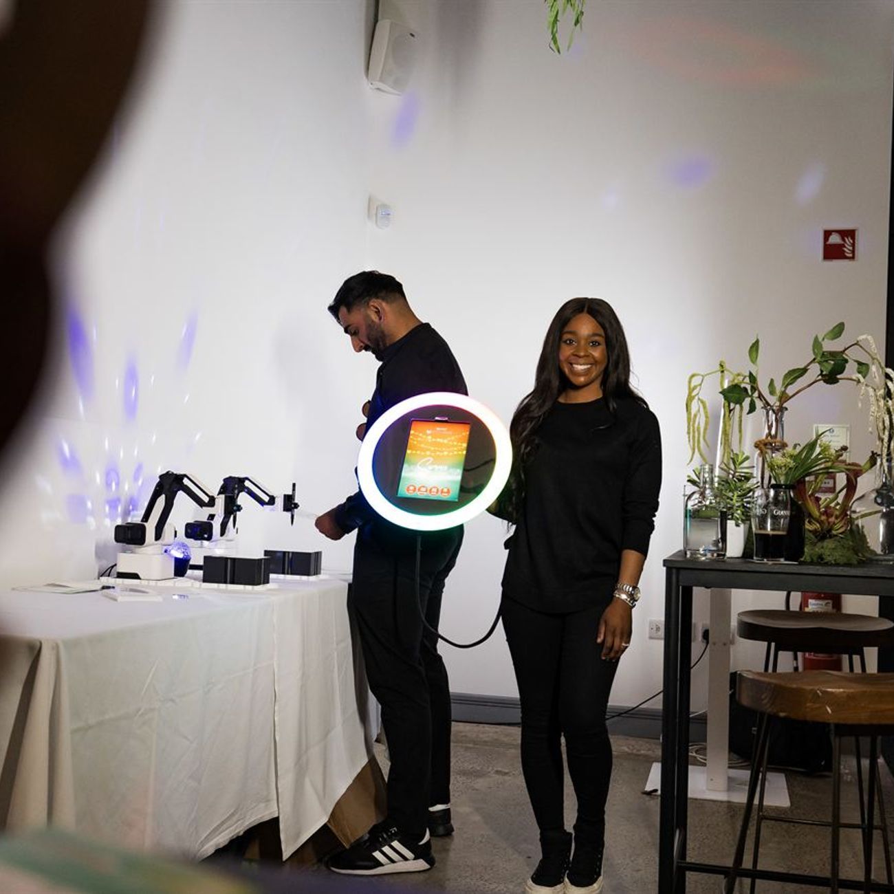 Sketch Robot Station Operator Ring Light Corporate Party