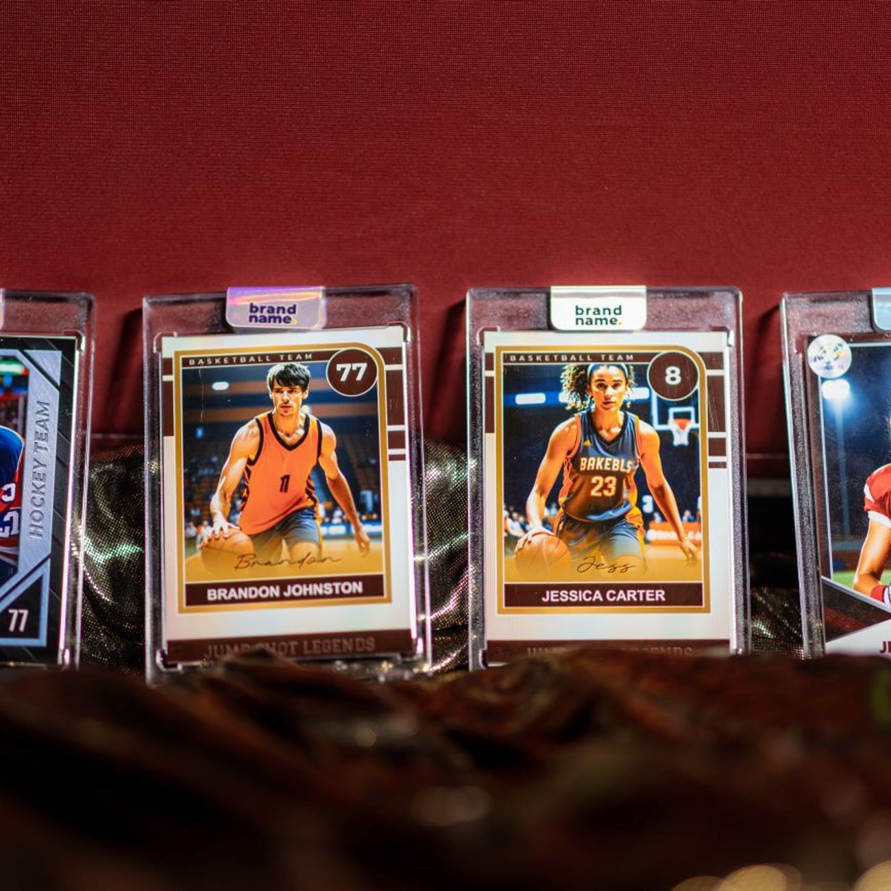 Sports Trading Card Four Cards Lineup Classic Template