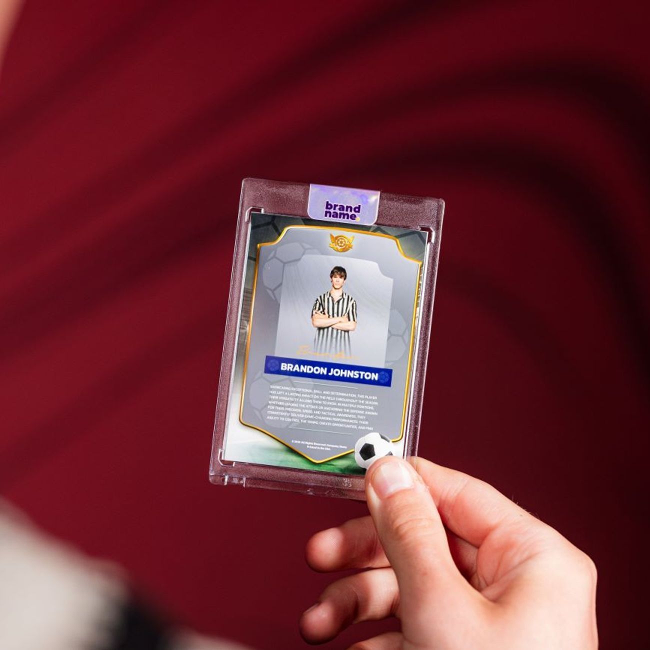 Sports Trading Card Soccer Card Back Bio Pov